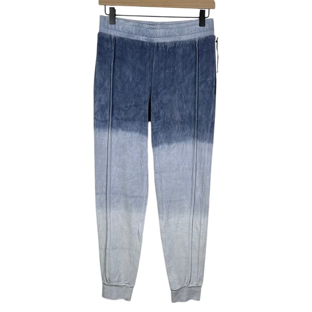 Electric & Rose Blue Ombre Velour Joggers Lounge Pull On Sweat Pants NWT Small